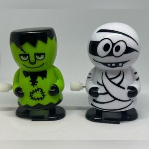 Wind up Frankenstein and Mummy walking toys Halloween